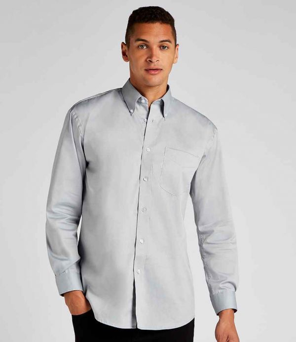 Kustom Kit Premium Long Sleeve Classic Fit Oxford Shirt KK105
